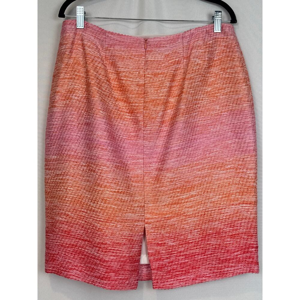 Lafayette 148 New York Womens Ombre Tweed Pencil Skirt Size 12 Coastal Resort - Picture 2 of 8